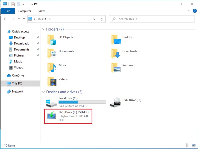 How to Enable .NET 3.5 Framework - Mount Windows 10 USB Installer