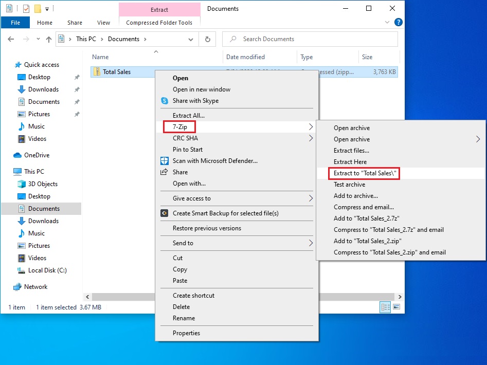 How to Extract zip/rar File using 7-zip (Open Source)