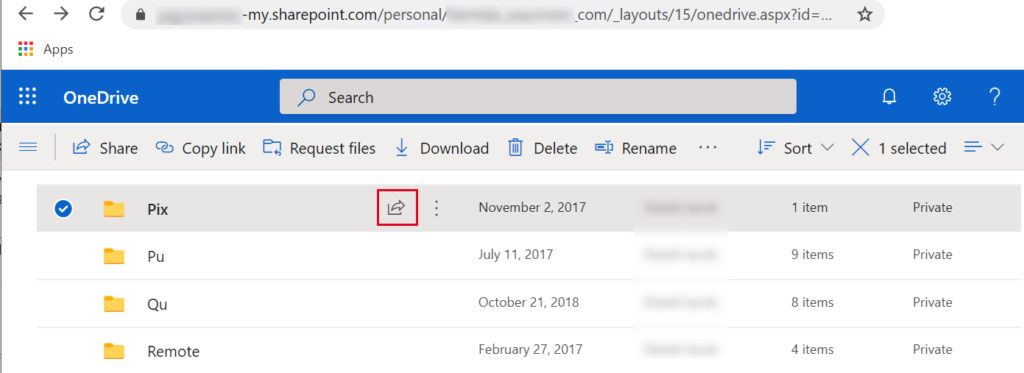 How to Share Files/Folders in OneDrive and Set Expiration Date - Share Button
