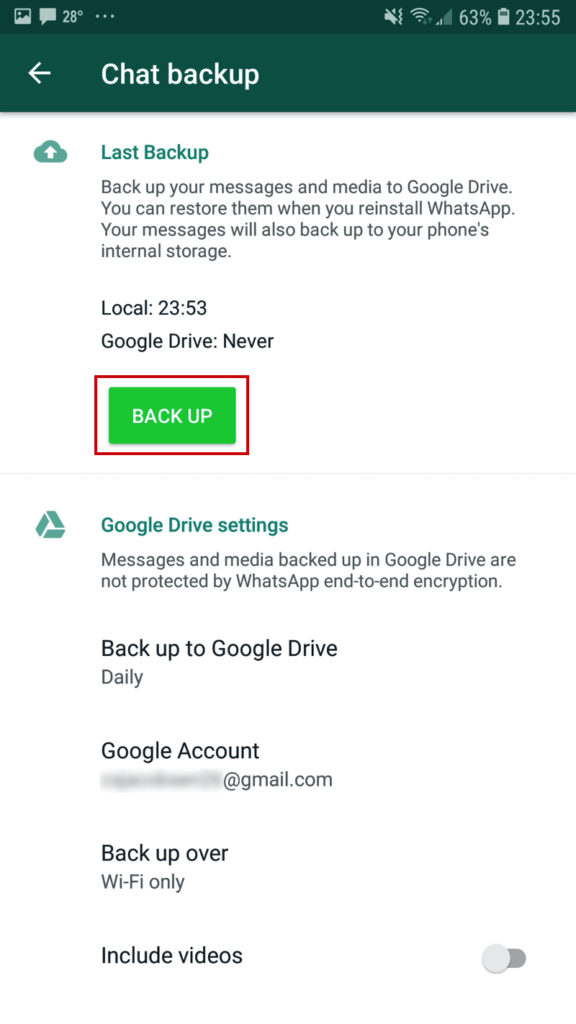 How to Backup WhatsApp Mobile App - Backup Now