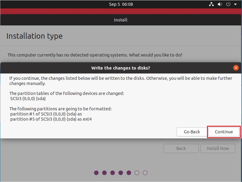 Ubuntu Installation - Erase Disk Warning Alert